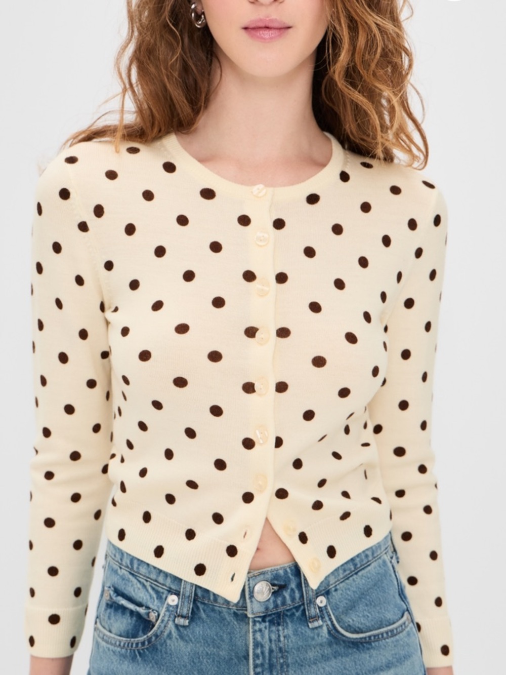 Reformation Bernadette crew cardigan